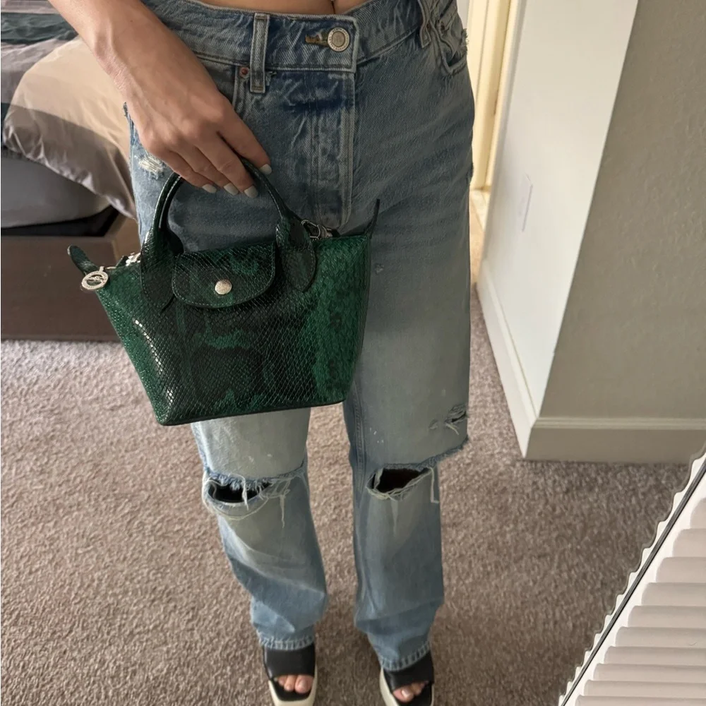 Longchamp Pliage leather  bag